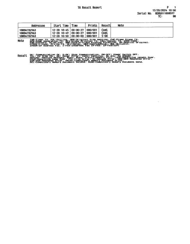 Fax page
