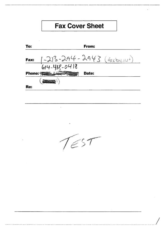 Fax page