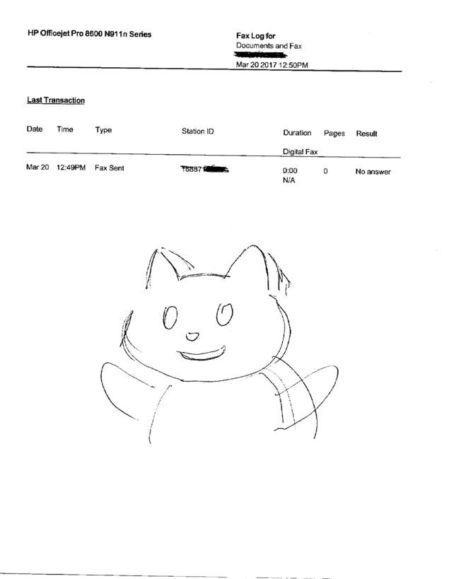 Fax page