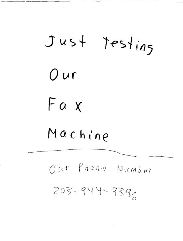 Fax page