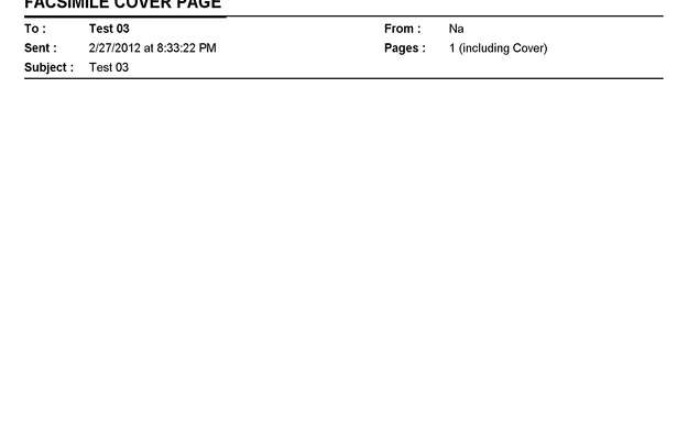 Fax page