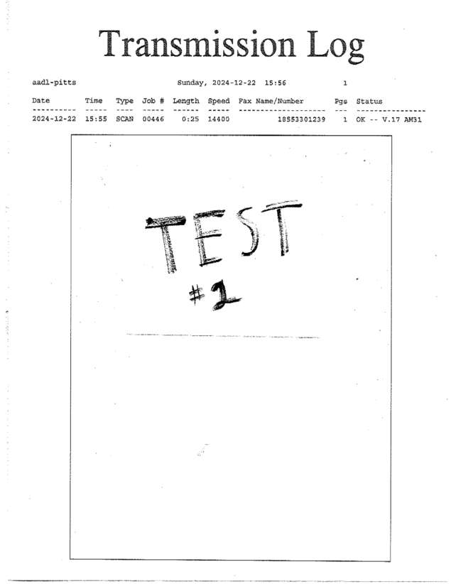 Fax page