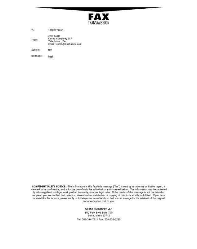 Fax page