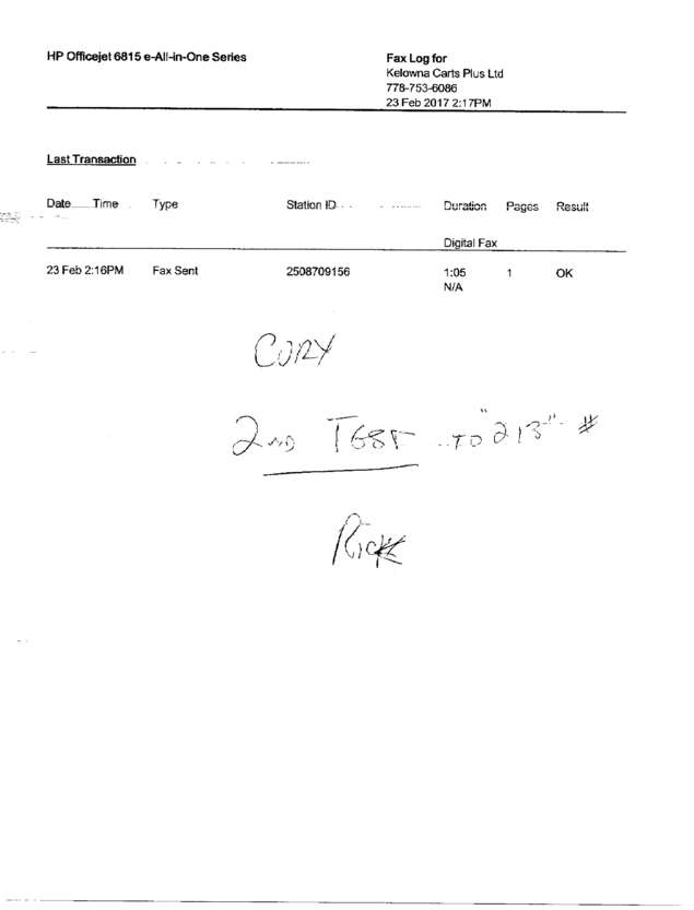 Fax page