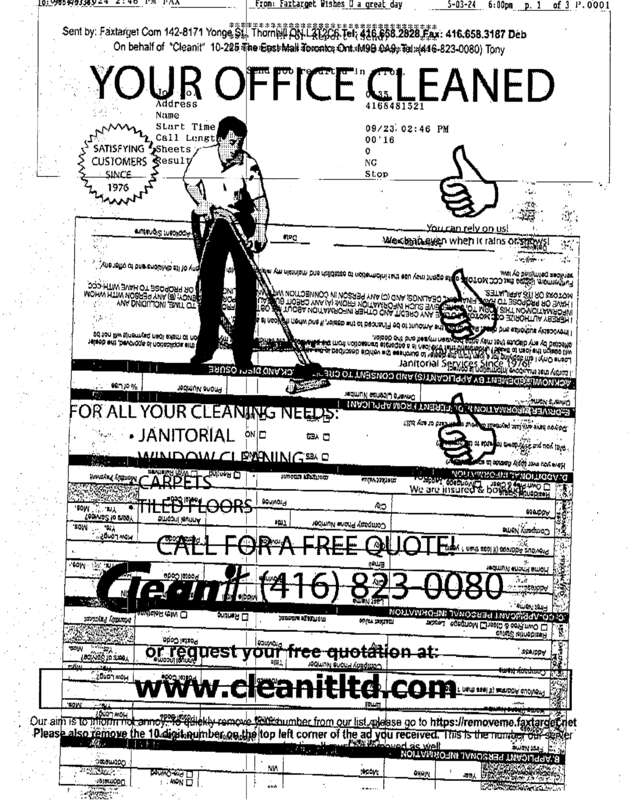Fax page
