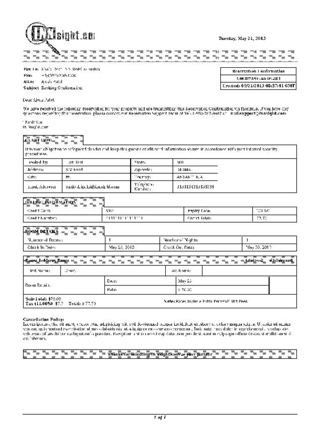 Fax page