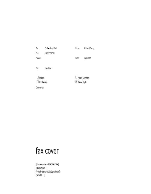 fax page