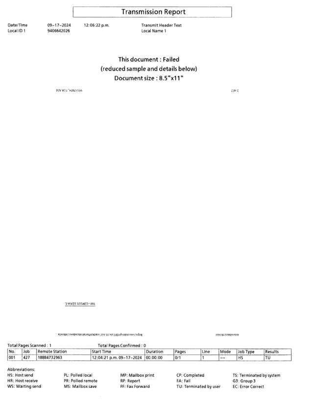 Fax page