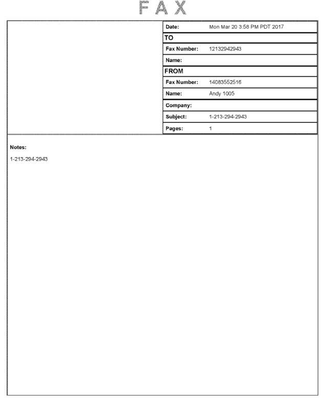 Fax page