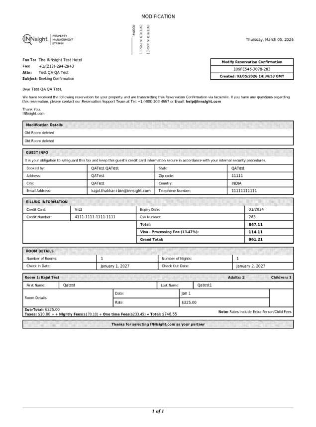 Fax page