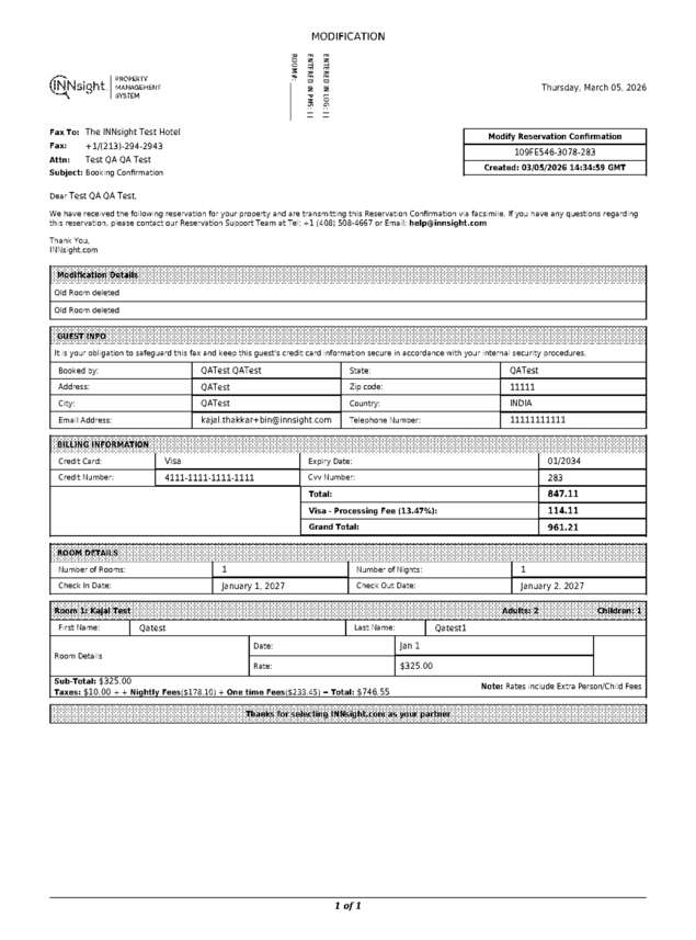 Fax page