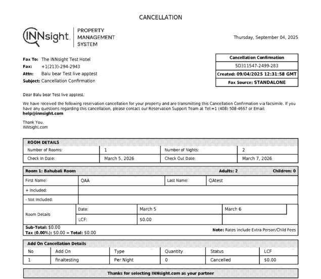 Fax page