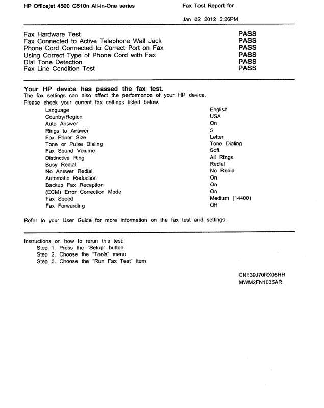 Fax page