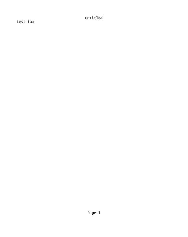 Fax page
