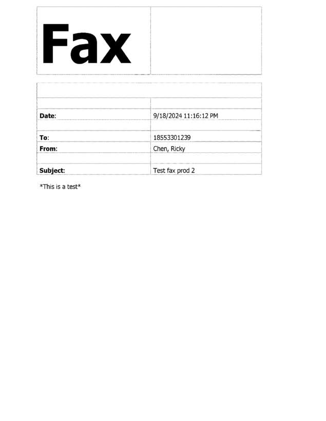 Fax page