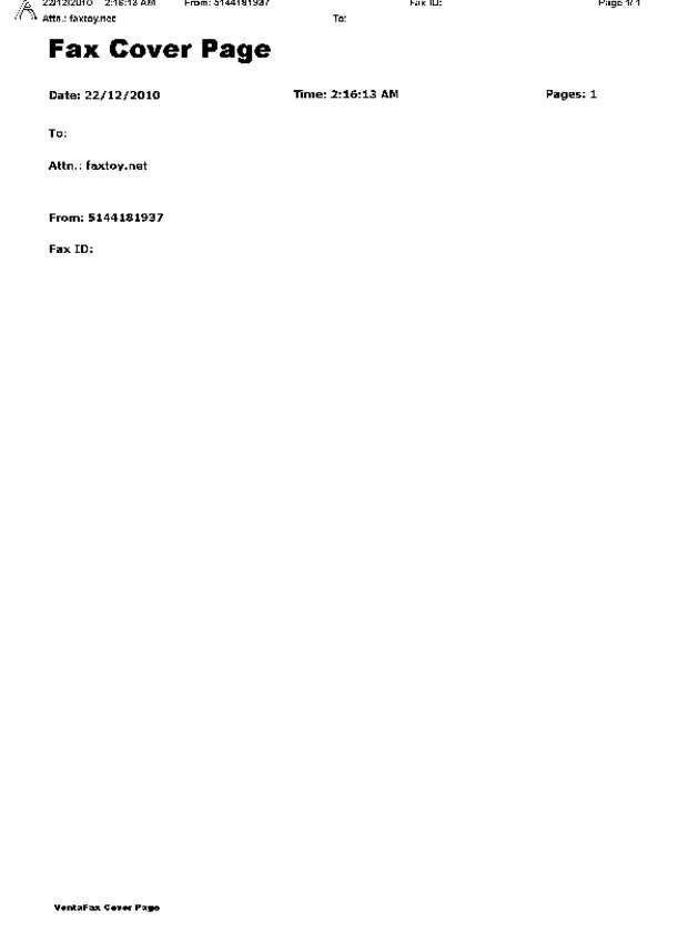 Fax page