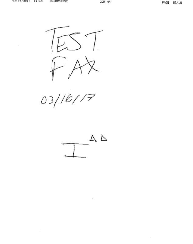 Fax page
