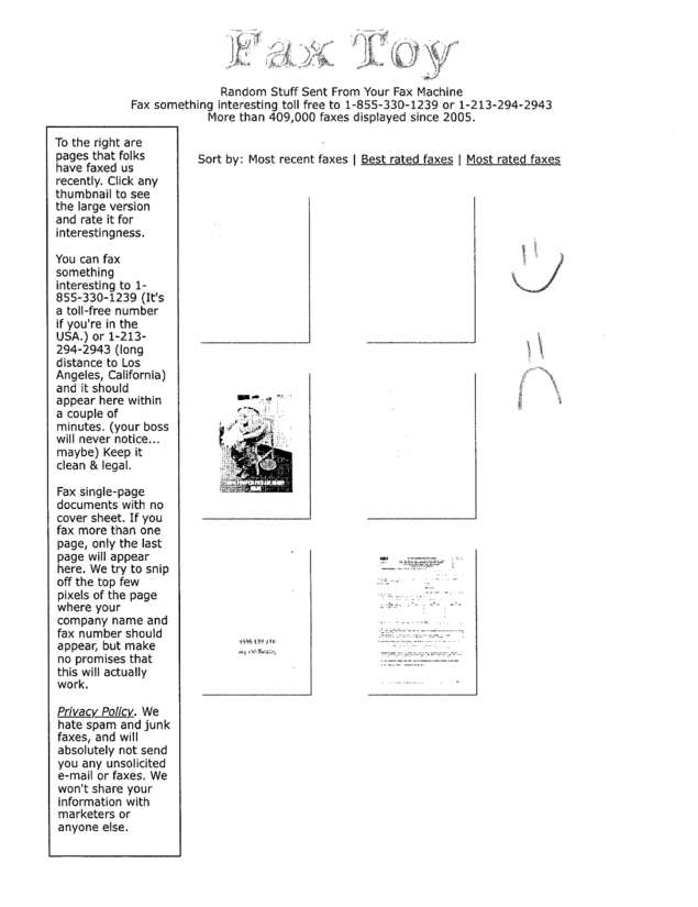 Fax page