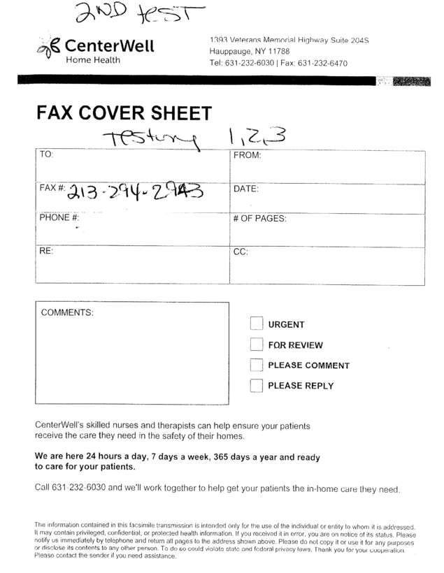 fax page