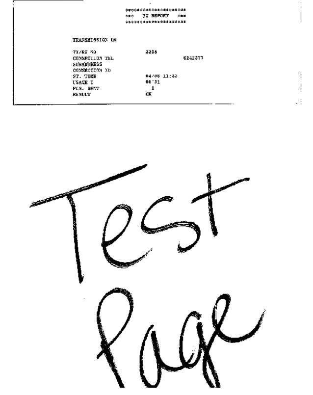 Fax page