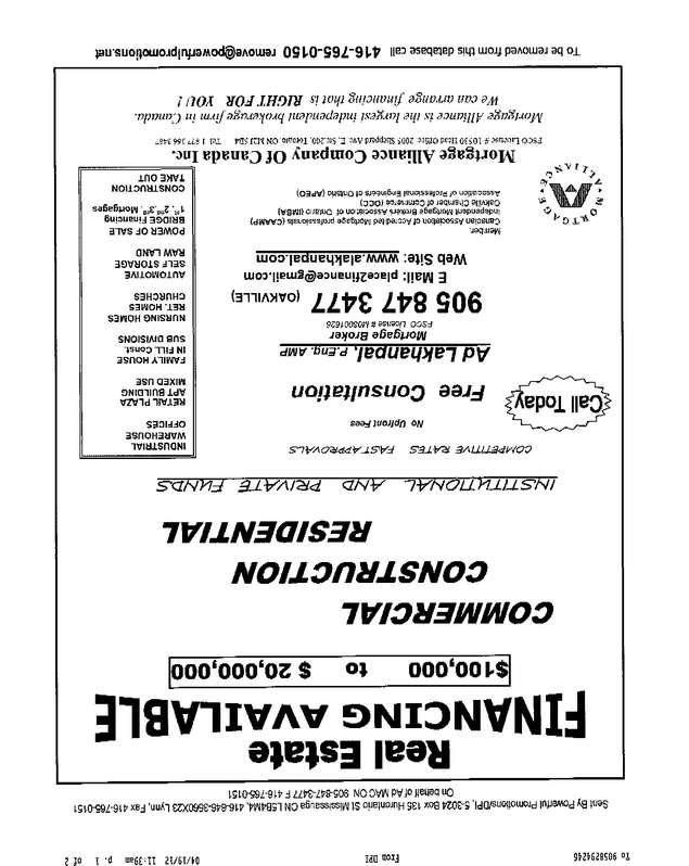 Fax page
