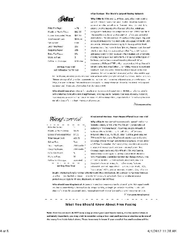 Fax page