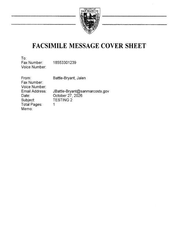 Fax page
