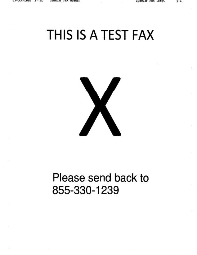 Fax page