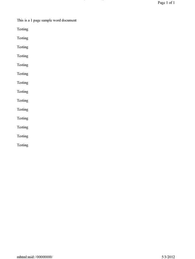 Fax page