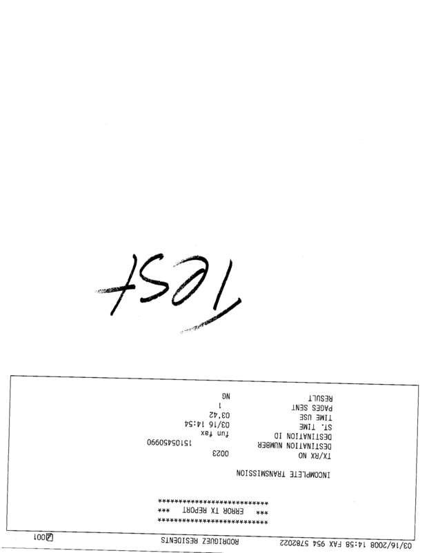 Fax page