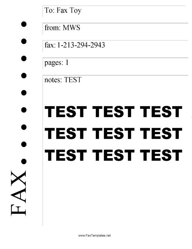 Fax page