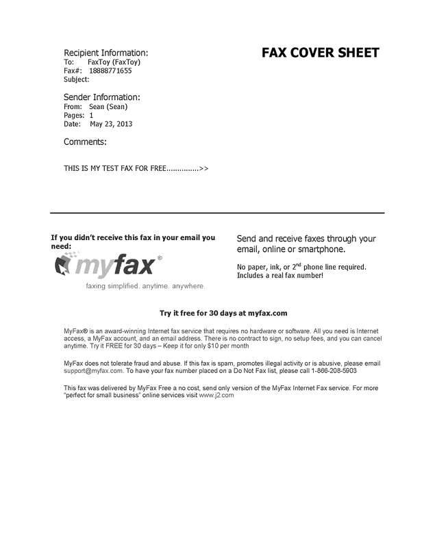 Fax page