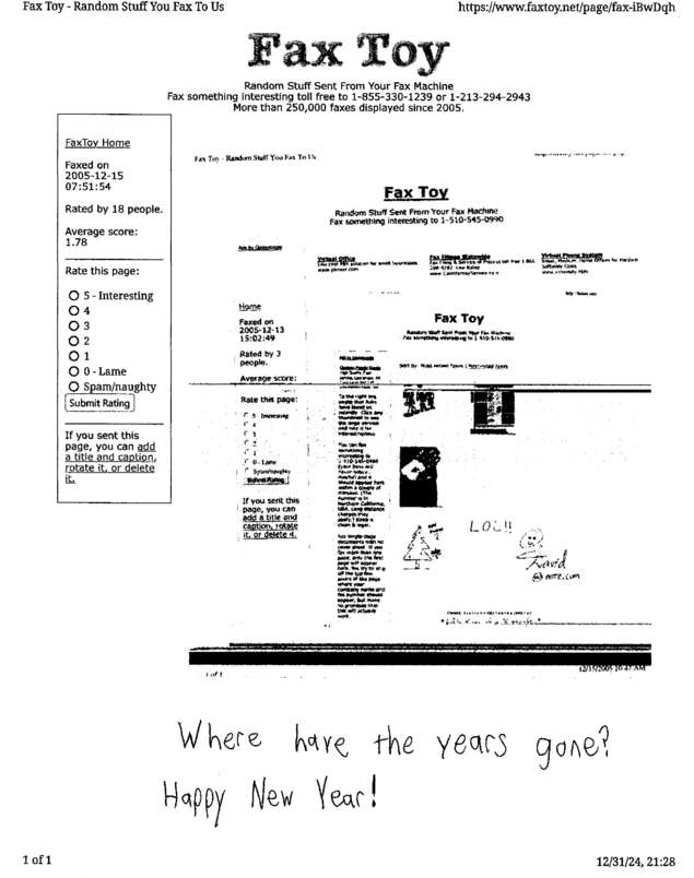 Fax page