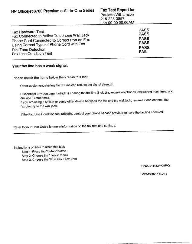 Fax page