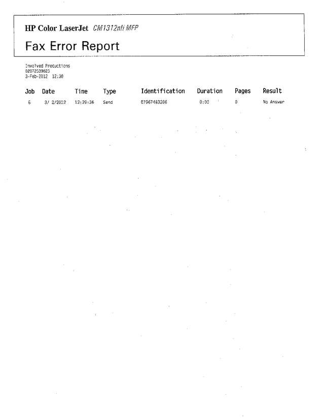 Fax page