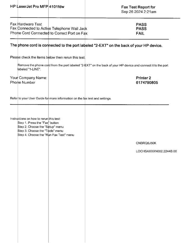 Fax page