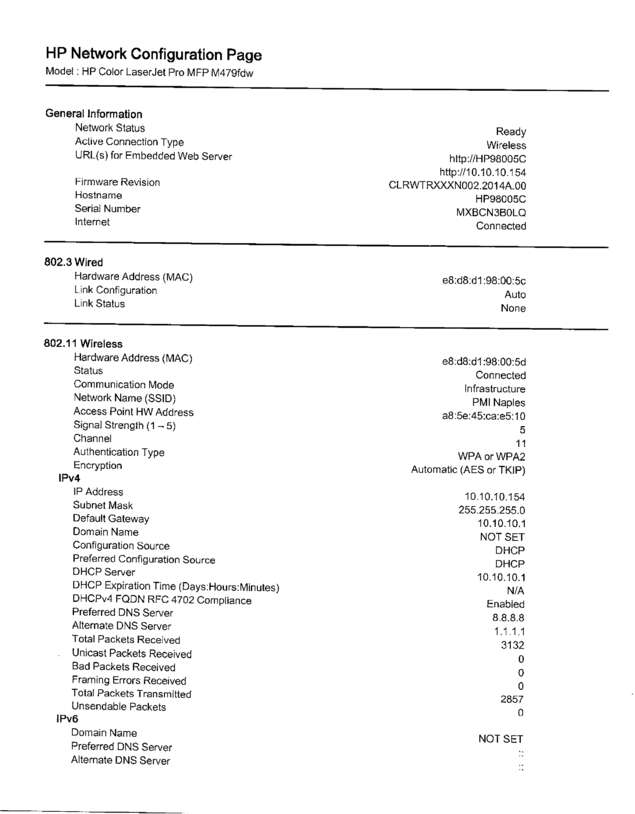 Fax page