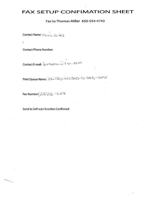 Fax page