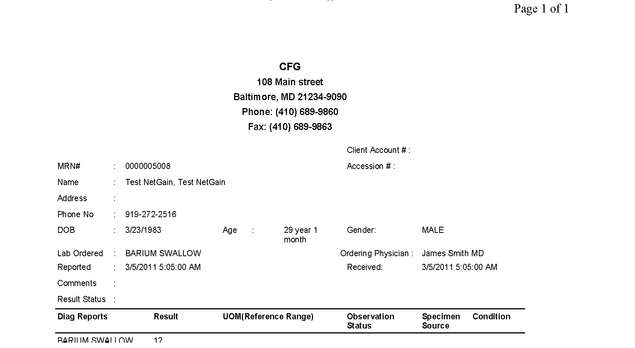 Fax page