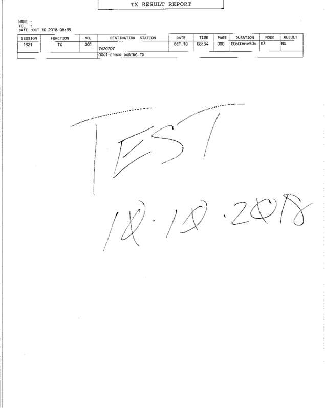Fax page