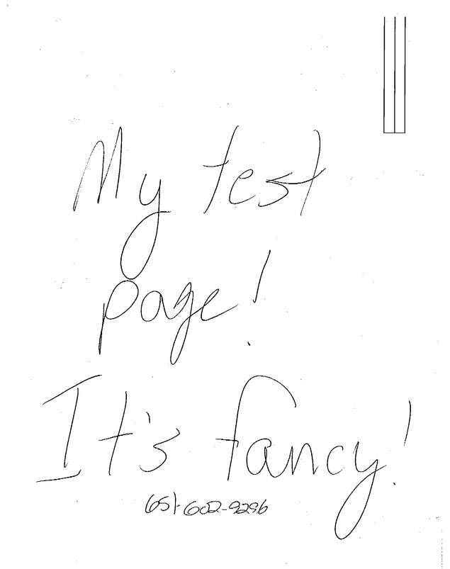 Fax page