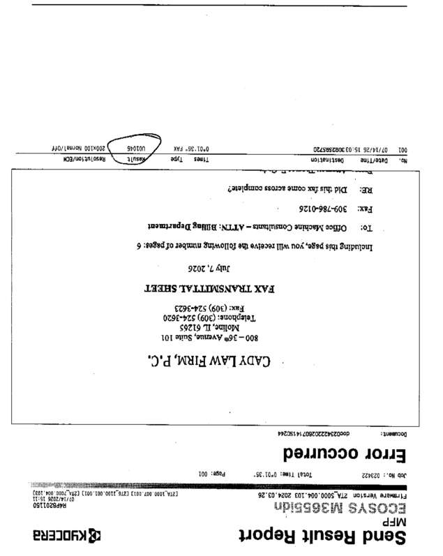 Fax page