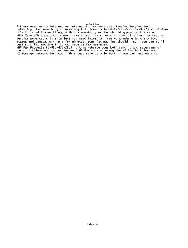 Fax page