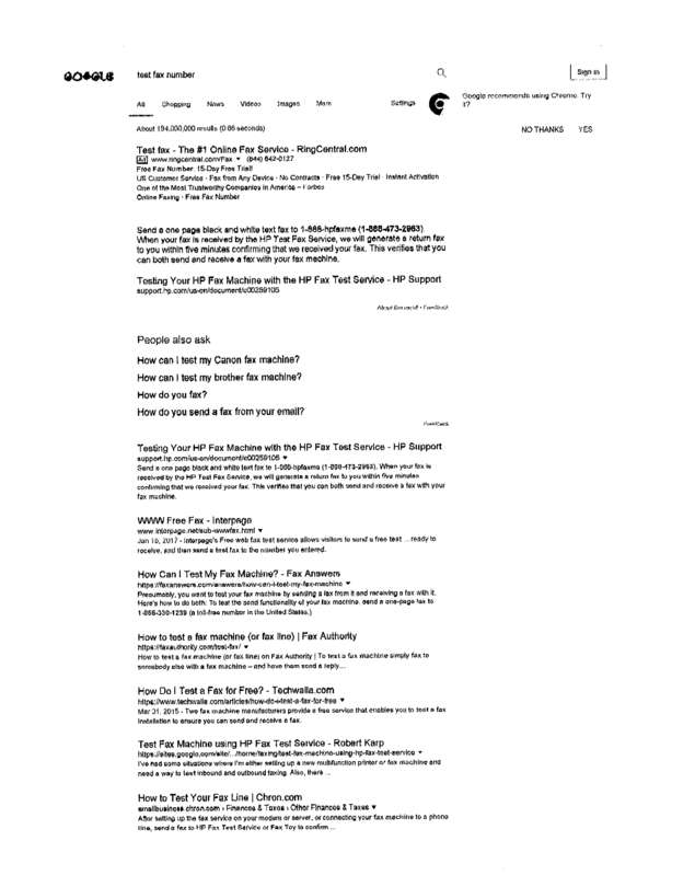 Fax page