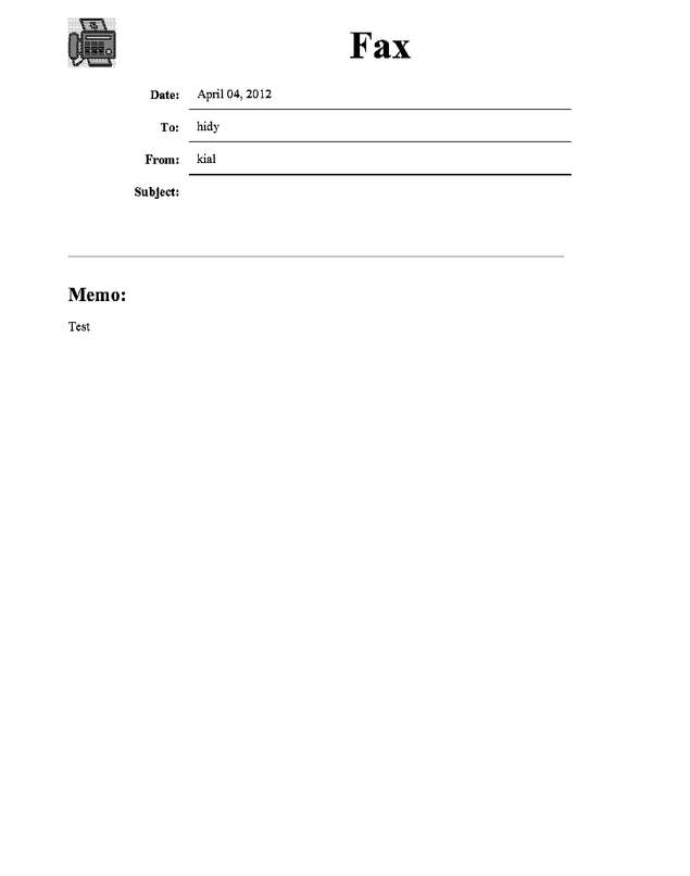 Fax page