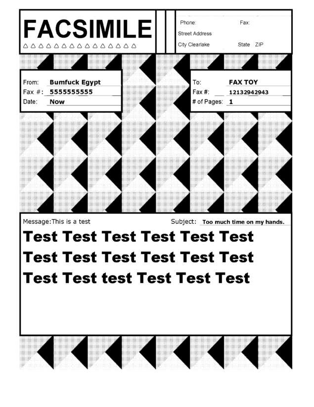 Fax page