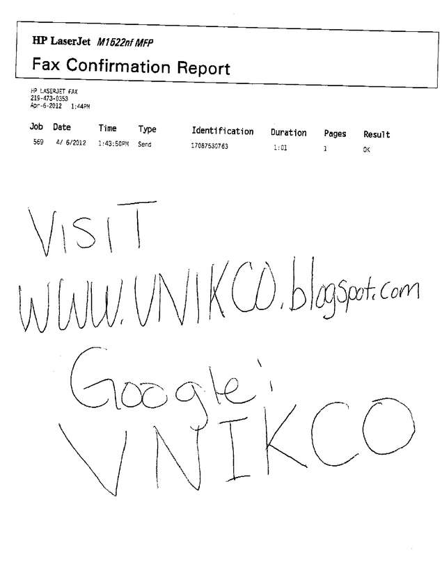 Fax page