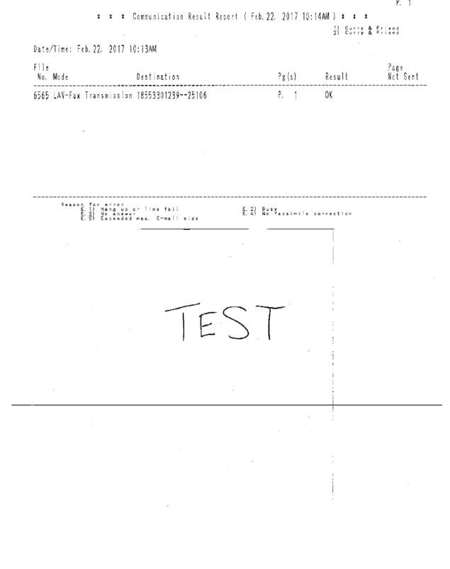 Fax page