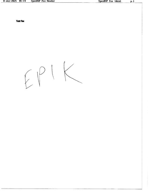 Fax page