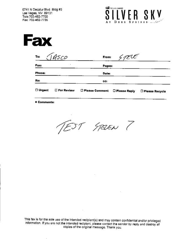 Fax page
